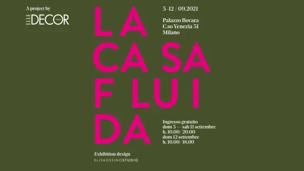 La Casa Fluida by Elle Decor Italia at Fuorisalone 2021.
